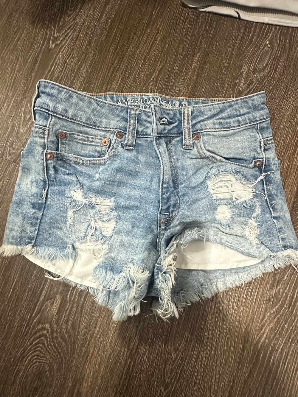 American eagle blue jean shorts